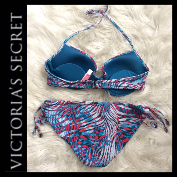 NWOT VS Animal Print Booster Halter Bikini - Picture 5 of 12